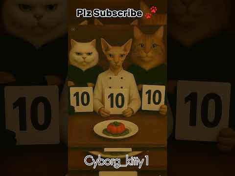 The black cat cheated but the white cat saw it😼Like and Subscribe ♥️ #cat #catvideos