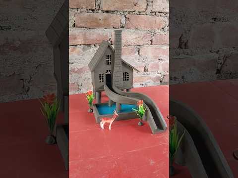 Making a beautiful miniature clay house 🏠 || #clayhouse #mudhouse #craft