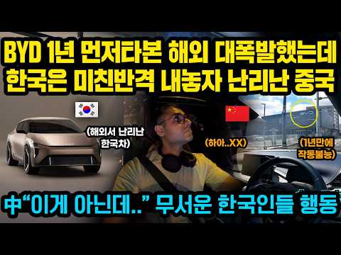 해외 “중국차 1년간 탔더니 결국..” BYD 출시후 직접타본 한국인들 ‘싸늘..’한국 초대형 발표에 난리난 중국상황, 한국인들 초대형 반격..중국 ‘기겁’