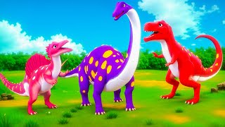 Epic Dinosaur Day! T-Rex, Raptor & Brachiosaurus in Jurassic Fun