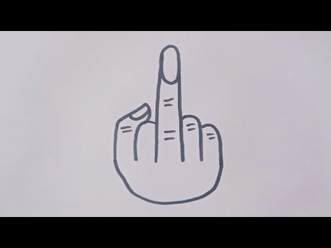 Middle finger drawing / Middle finger drawing easy step by step