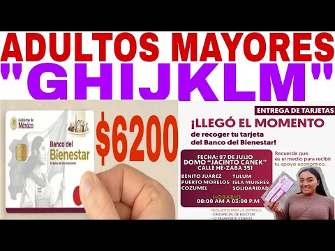 APELLIDO "ABCDEFGHIJ"  ADELANTAN PAGOS $6200 ADULTOS MAYORES 65 66 67 68  CALENDARIO  OFICIAL.