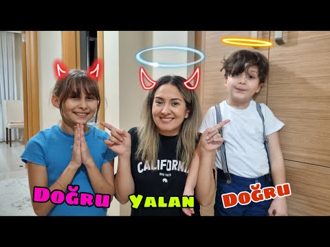 RÜYA İLE İKİ DOĞRU BİR YALAN OYNADIK !!  EĞLENCELİ KAPIŞMA