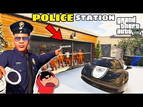 GTA 5 : Franklin Become POLICE OFFICER & Upgrade His House Into SECRET POLICE STATION ! JSS GAMER