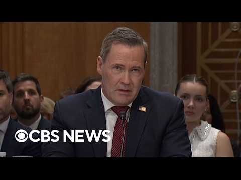 Watch: Mike Waltz questioned about Signal chat fallout at Senate confirmation hearing