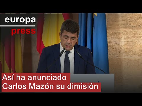 Así ha anunciado Carlos Mazón su dimisión