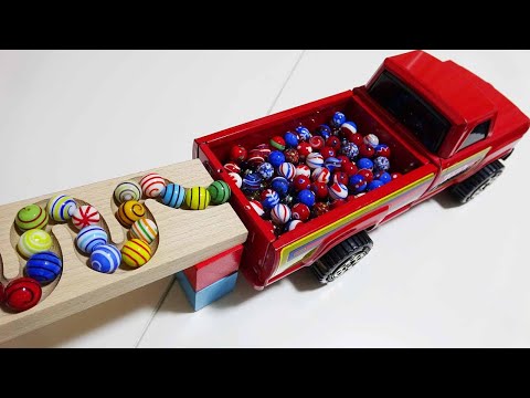 Marble Run Race ☆ HABA Slope & Haribo Bucket, Retro Tonka Track #52