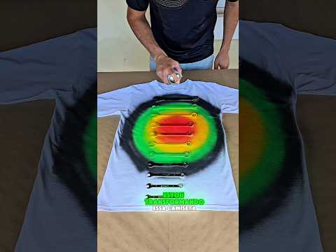 Transformando a Camiseta Simples em Arte Incrível! 👕🎨!!#shorts