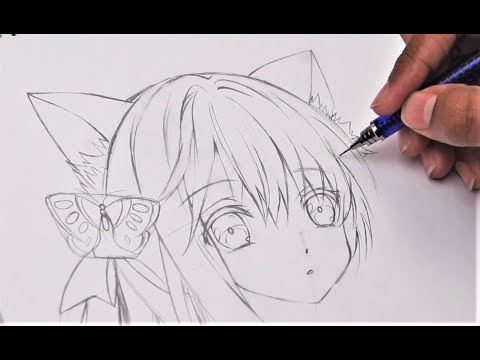 How to draw Anime "Neko" (Anime Drawing Tutorial for...