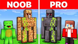 Mikey and JJ : NOOB vs PRO Golem Battle in Minecraft (Maizen)
