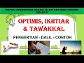 Kuis Sikap Optimis, Ikhtiar, dan Tawakal