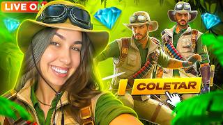 SKIN DO AVENTUREIRO VAI VOLTAR 😨 FREE FIRE AO VIVO 🎀LETHICIAX FF🎀