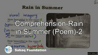Comprehension-Rain in Summer (Poem)-2