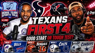 Texans Schedule Predictions! Weeks 1-4