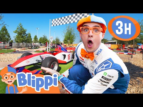 Blippi drives a F1 Racecar 🏎️ | Vroom Vroom Vehicle Show | Educational Videos for Kids