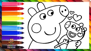 Dibuja Y Colorea A Peppa Pig Y A Su Hermanita Recién Nacida, Evie 🐷🍼 Dibujos Para Niños