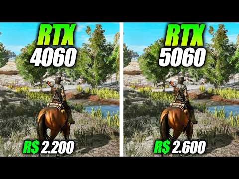 ABSURDO! RTX 4060 vs RTX 5060 TESTES EM 12 JOGOS + TESTES com DLSS ativado! 5060 VALE A PENA?