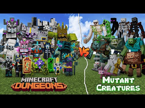 Minecraft Dungeons vs Mutant Creatures! | Tribute to Minecraft Dungeons