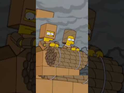 BART Y LISA HACIENDO UN CASTILLO DE BOX [LOS SIMPSONS ✔️🧐🎥