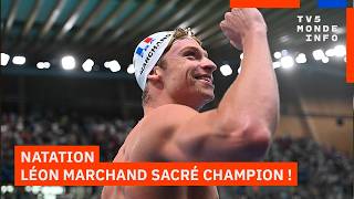 Natation : Léon Marchand sacré champion d’Europe du 400 m nage libre