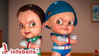 Chunnu Munnu The Do Bhai - Baby Toys Playing | Hindi Rhymes for Children | Infobells #hindirhymes