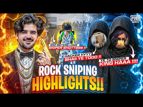ROCK SNIPING HIGHLIGHT 🥶 USING DOUBLE SNIPER | PUBGMOBILE | ROCK OP