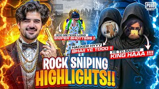 ROCK SNIPING HIGHLIGHT 🥶 USING DOUBLE SNIPER | PUBGMOBILE | ROCK OP