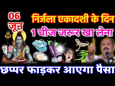 6 जून निर्जला एकादशी को ये 3 अमृत तुल्य चीजें जरूर खा लेना 24 घंटे में बिना व्रत के मनोकामना पूर्ण 😱