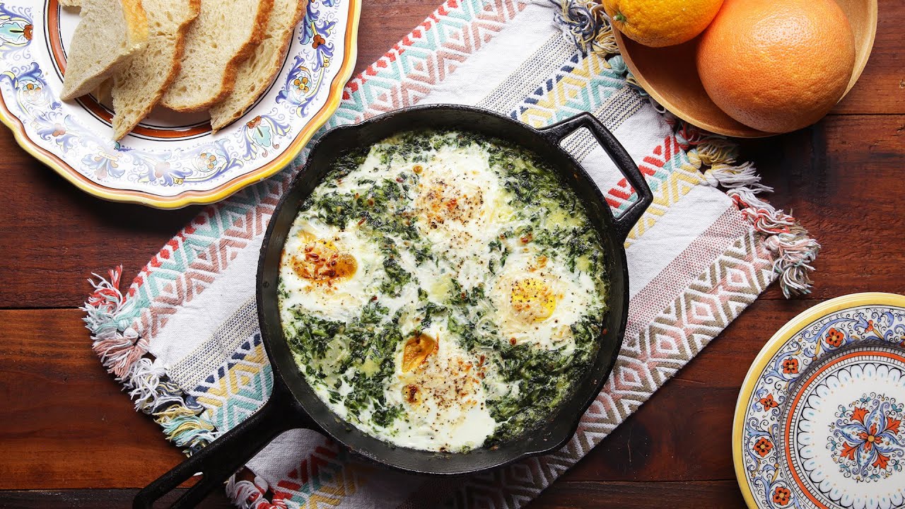 Creamy One-Pot Spinach Egg Breakfast