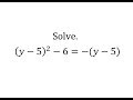Solving Quadratic Equations and Solutions