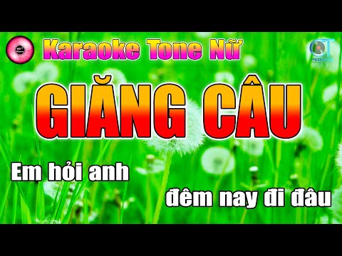 Giăng Câu Karaoke Tone Nữ Nhạc Dân Ca Cha Cha Cha | Làng Hoa Karaoke