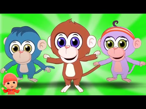 Panch Chote Bandar, पाँच छोटे बंदर, Baby Songs and Hindi Rhymes, Monkey Videos