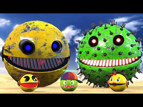 ROBOT PACMAN VS MONSTER PACMAN USE POKEMON NEW fun ADVENTURE PACMAN POKEMON V55