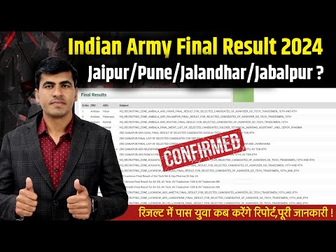 आपके ARO का रिज़ल्ट कब तक  | Indian Army Final Result 2024 | Agniveer Army Final Merit List 2024