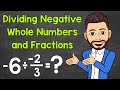 Dividing Negative Whole Numbers and Fractions