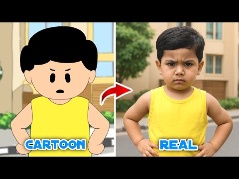 Yamin Cartoon characters in real life 😱