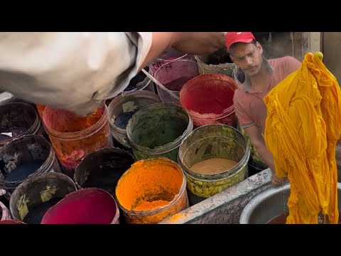 Unique Process Of Dupatta Colouring