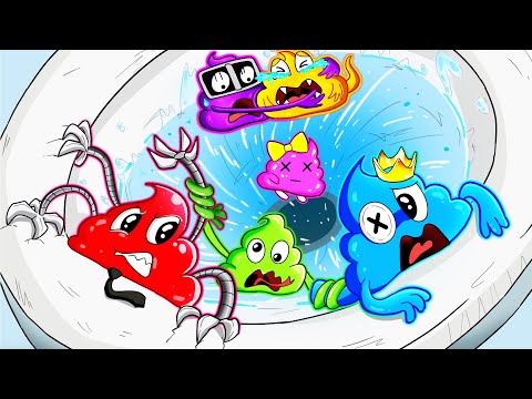 OMG! Poop Rainbow in toilet - What happened to Rainbow Friends? - Rainbow Friends Animation