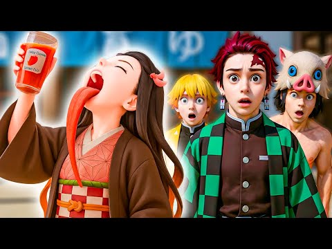 NEZUKO Long Tongue 😮 | Who will help her? - LiSA "GURENGE" | Kimetsu no Yaiba