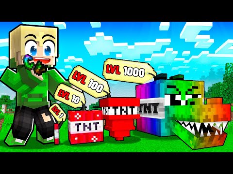 Ik Test level 1-100 TNT In Minecraft!🧨