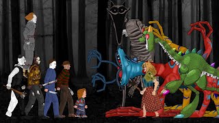 Doey the Doughman vs Chucky, Jason Voorhees, Michael Myers, Leatherface, Art the Clown, Big Bad Wolf