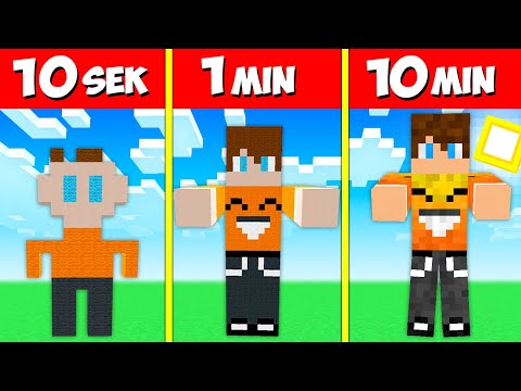 SmileSlow ZBUDOWANY w 10 sekund 1 minute i 10 minut w Minecraft!