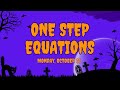 Exploring One Step Equations