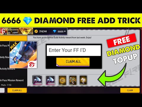 🔥💎 6666 Free Diamonds in Free Fire Trick. How to Get Free diamond in freefire max. Free Diamond App