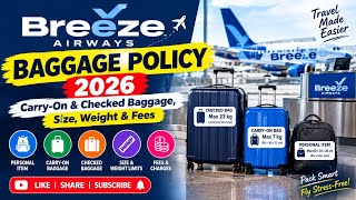 Breeze Airways Baggage Policy 2026 | Carry-On & Checked Baggage, Size, Weight & Fees ✈️🧳