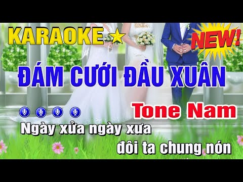 Đám Cưới Đầu Xuân Karaoke Tone Nam (F) Nhạc Xuân Trung Hiếu