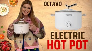 Electric Hot Pot, Nonstick Electric Frying Pan, Multifunction Electric Skille.
