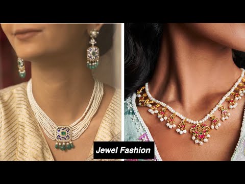 Beautiful Pearl Necklace Design in latest trend style #jewelfashion #jewellery #lightweightjewellery