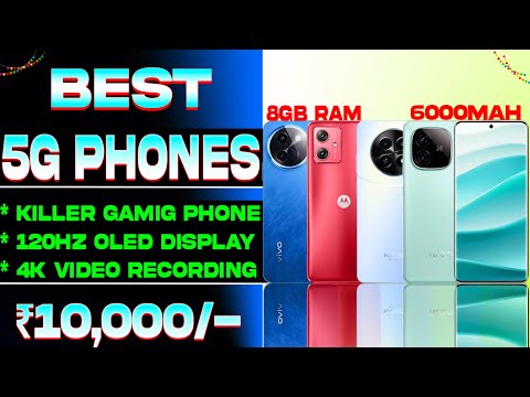 8GB RAM| Top 5 Best 5G Phone Under 10000 in 2024| 120hZ sAmoled Display| Best Smartphone Under 10000