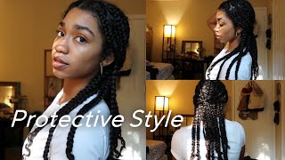 Easy protective style for natural curly hair (my go to)